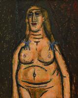 Francis Newton Souza Nude Figural Painting - Sold for $44,200 on 11-24-2018 (Lot 40).jpg